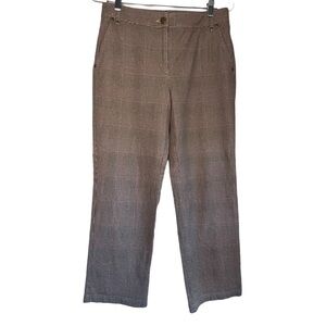 Talbots Glen Plaid Wide Leg Academia Trousers Size 10
